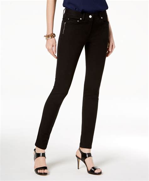 michael kors notched raw edge izzy skinny jeans|Michael Kors izzy cropped skinny.